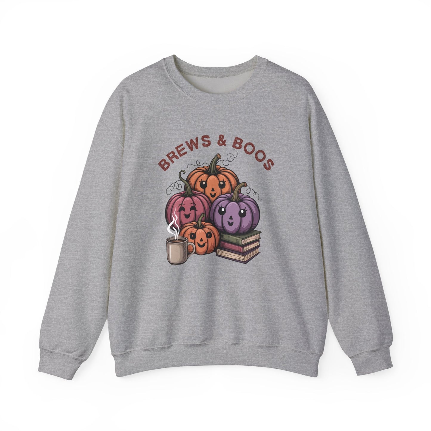 Brews and Boos Halloween Shirt, Cute Pumpkin Coffee Book Tee for Fall, Pumpkin Spice Lovers, Bookworms & Cozy Spooky Season Vibesgift (Copy)