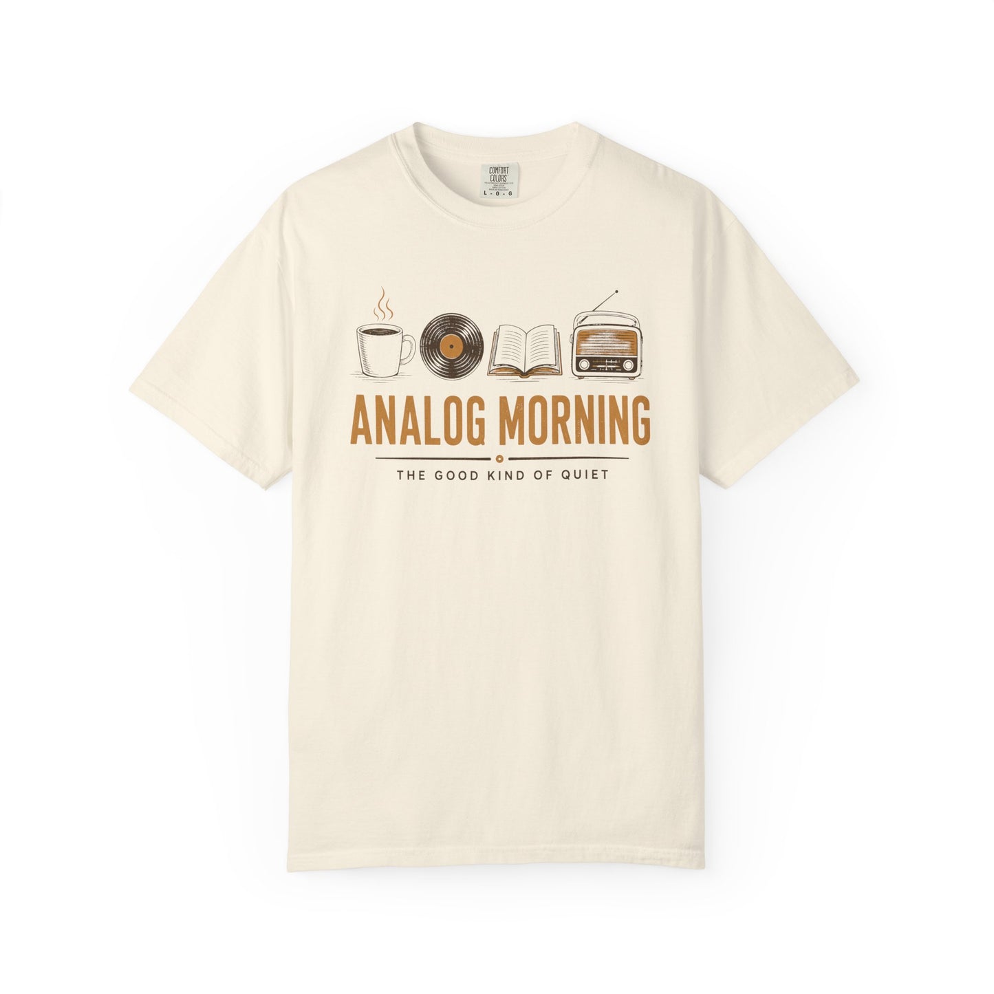 Analog Morning Vintage T-Shirt | Book Lover Retro Tee | Slow Living Graphic Shirt