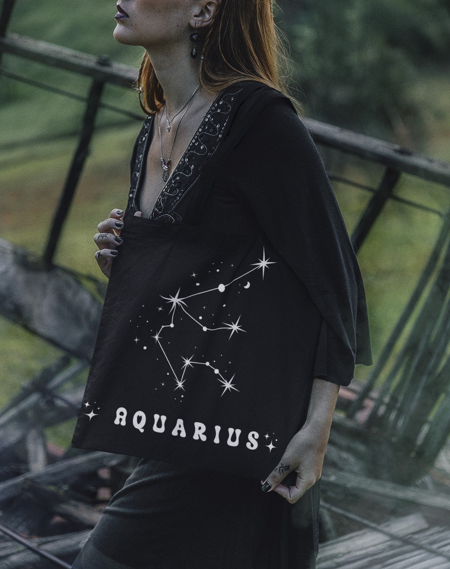 " Aquarius Constellation" Zodiac/ Astrology Tote Bag