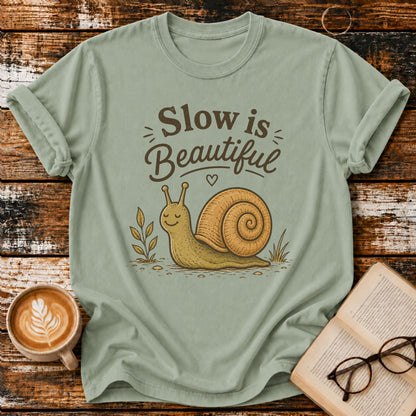 Slow Is Beautiful Vintage T-Shirt | Slow Living Tee | Cozy Nature Shirt
