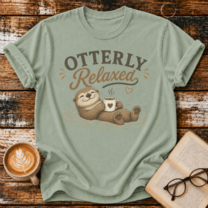 Otterly Relaxed Vintage T-Shirt | Funny Coffee Lover Tee | Slow Living Shirtt