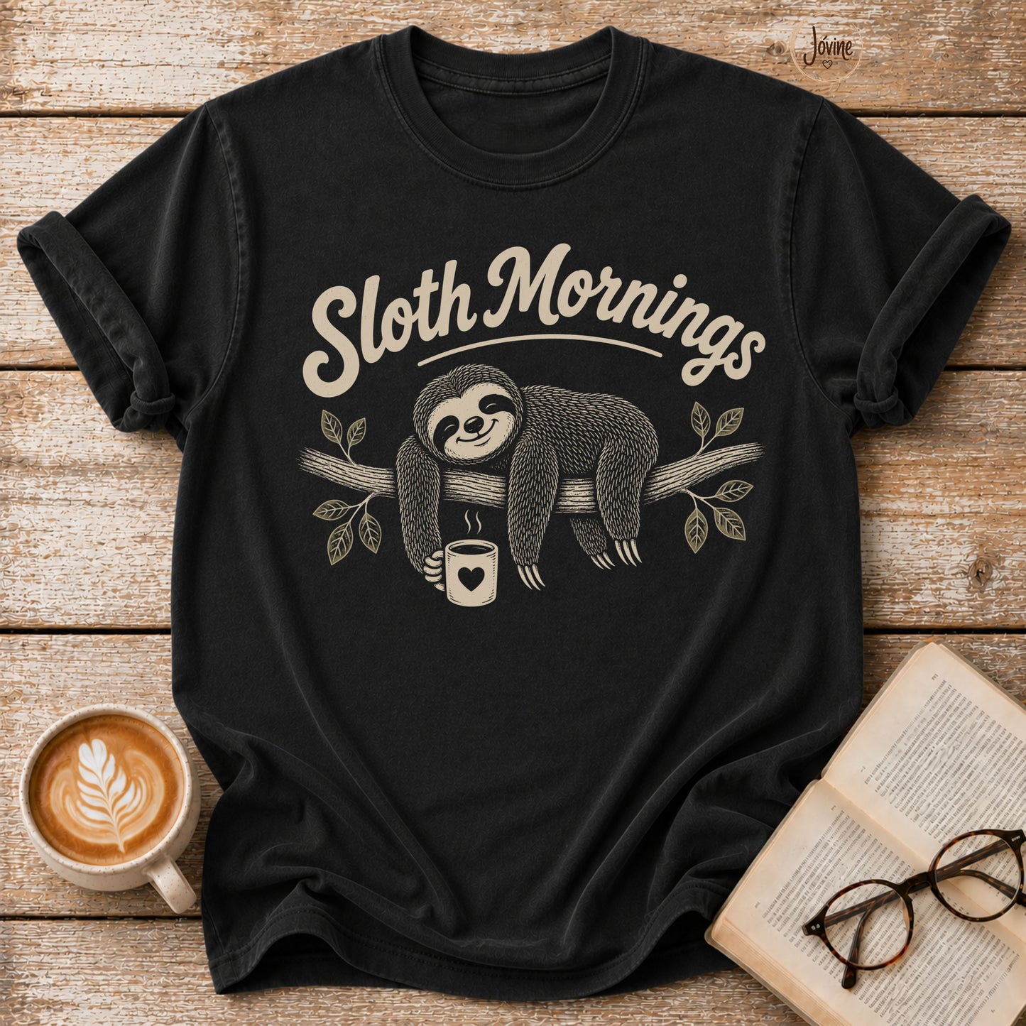 Sloth  Mornings Vintage T-Shirt | Sloth Lover Tee | Slow Living Shirt