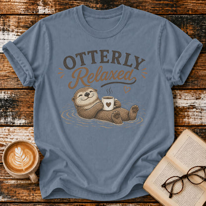 Otterly Relaxed Vintage T-Shirt | Funny Coffee Lover Tee | Slow Living Shirtt