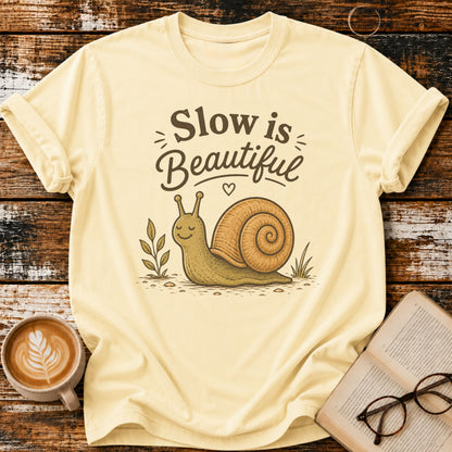 Slow Is Beautiful Vintage T-Shirt | Slow Living Tee | Cozy Nature Shirt