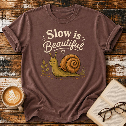 Slow Is Beautiful Vintage T-Shirt | Slow Living Tee | Cozy Nature Shirt