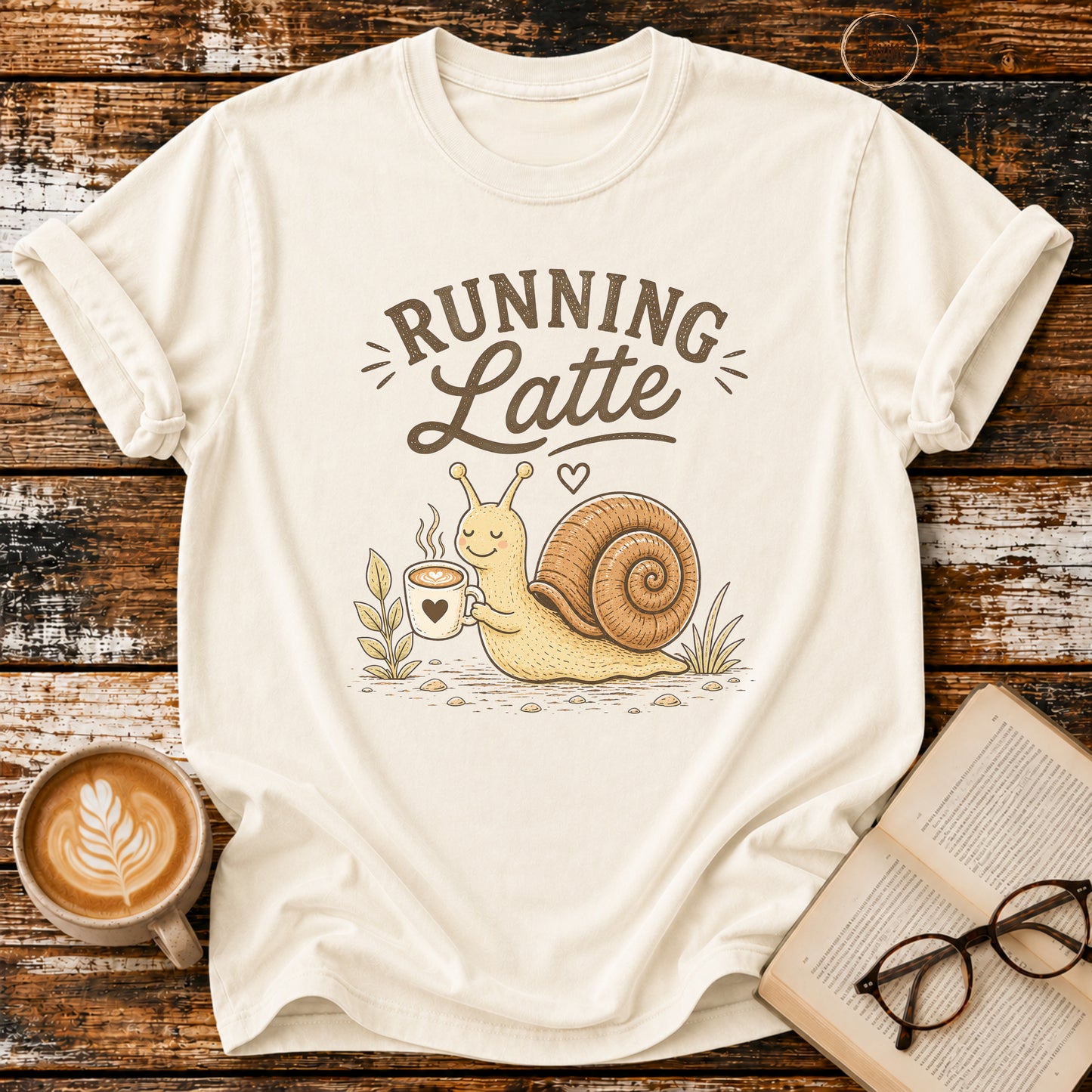 Running Latte Vintage T-Shirt | Funny Coffee Lover Tee | Slow Living Shirt