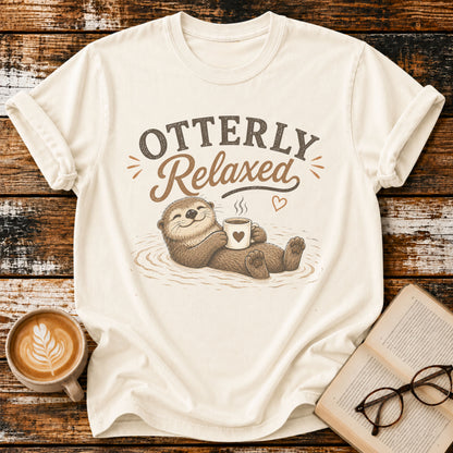 Otterly Relaxed Vintage T-Shirt | Funny Coffee Lover Tee | Slow Living Shirtt