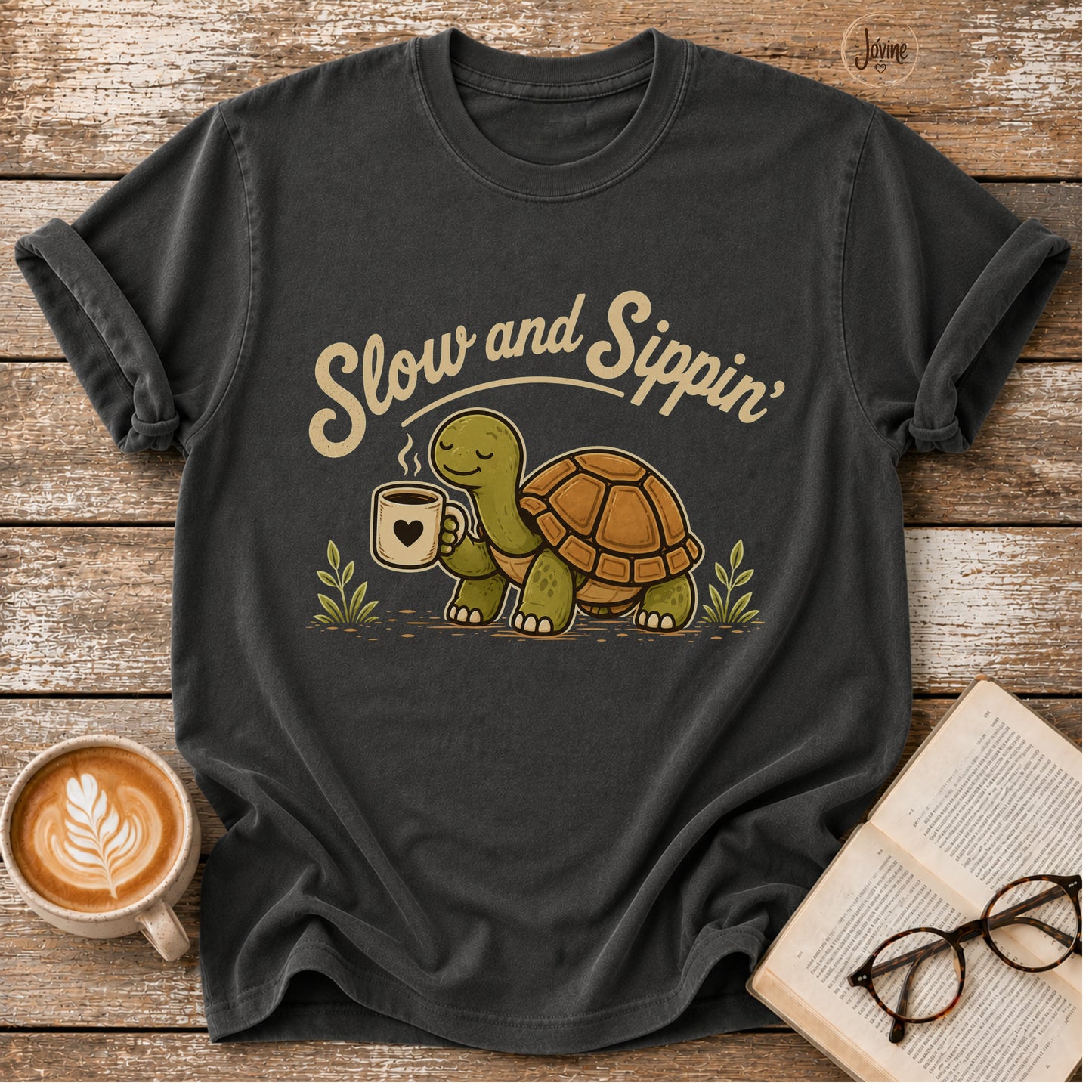 Slow and Sippin' Vintage T-Shirt | Coffee Lover Tee | Slow Living Shir