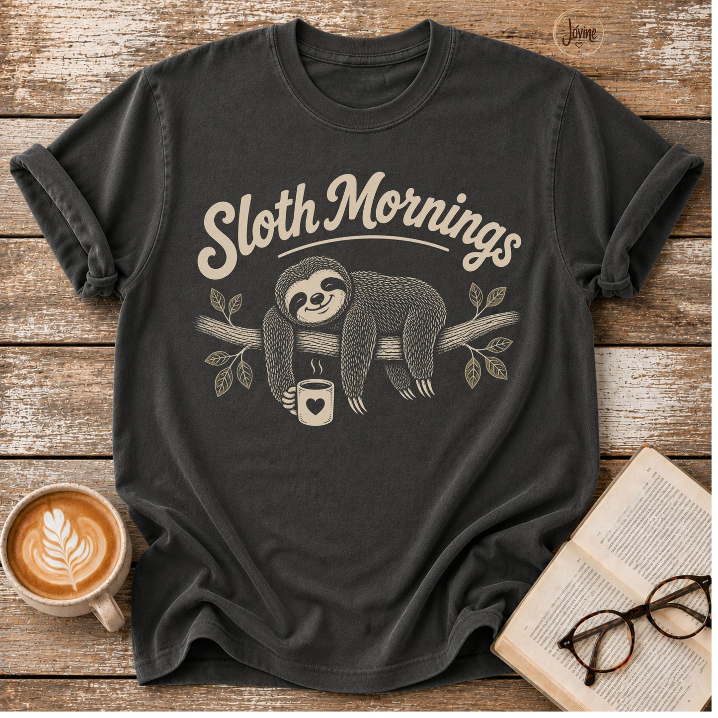 Sloth  Mornings Vintage T-Shirt | Sloth Lover Tee | Slow Living Shirt