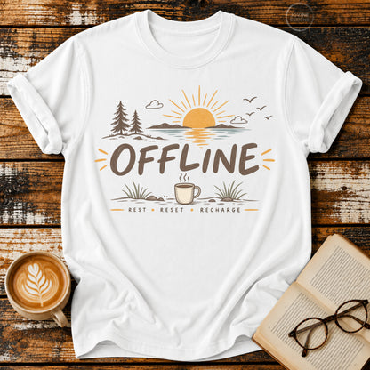 Offline Vintage T-Shirt | Slow Living Graphic Tee | Nature Lover Shirt