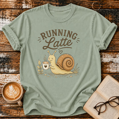 Running Latte Vintage T-Shirt | Funny Coffee Lover Tee | Slow Living Shirt