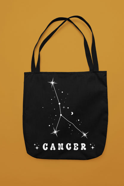 "Cancer Constellation" Zodiac tote Bag