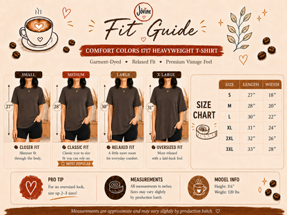 Slow Mornings Society Comfort Colors® T-Shirt – Vintage Coffee Lover Tee