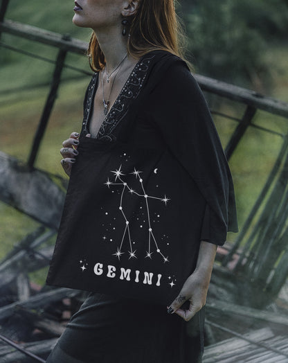 "Gemini Constellation" Zodiac/ Astrology Tote Bag