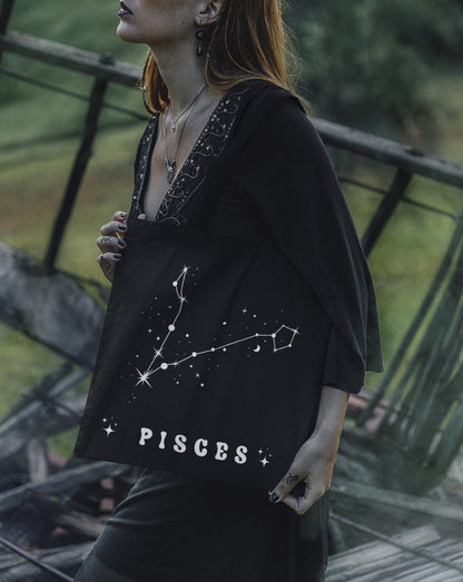 " Pisces Constellation" Zodiac/ Astrology Tote Bag