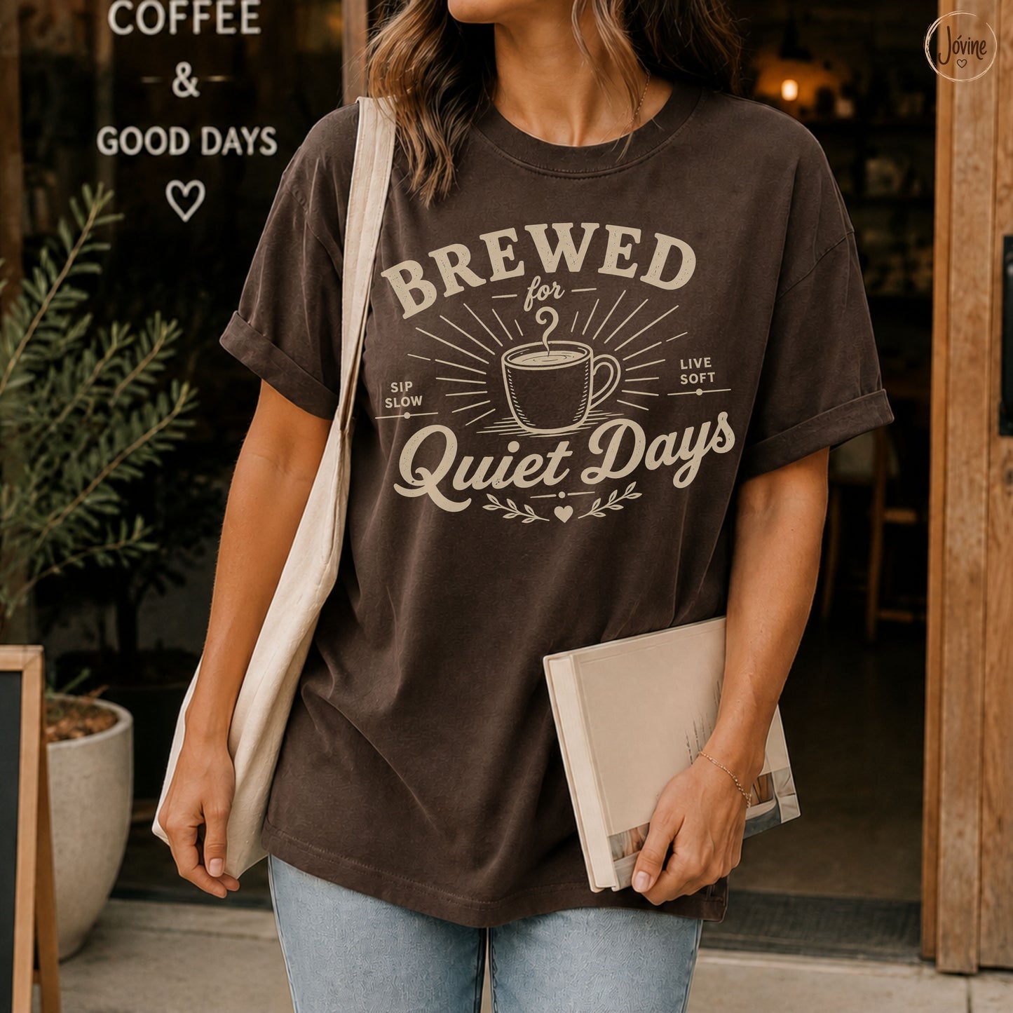 Brewed for Quiet Days – Vintage Coffee Lover T-Shirt