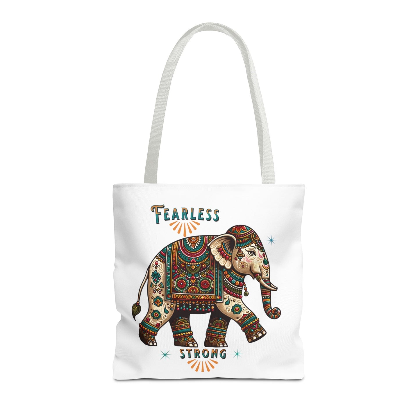 "Fearless,  Strong " Elephant Tote Bag