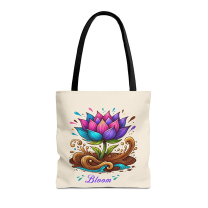 Lotus Flower "Bloom" Inspirational Tote Bag