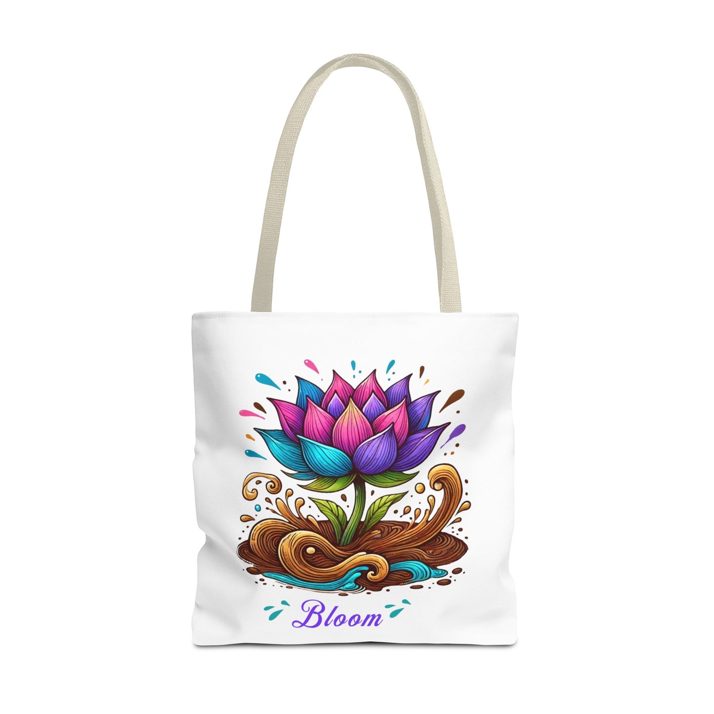 Lotus Flower "Bloom" Inspirational Tote Bag