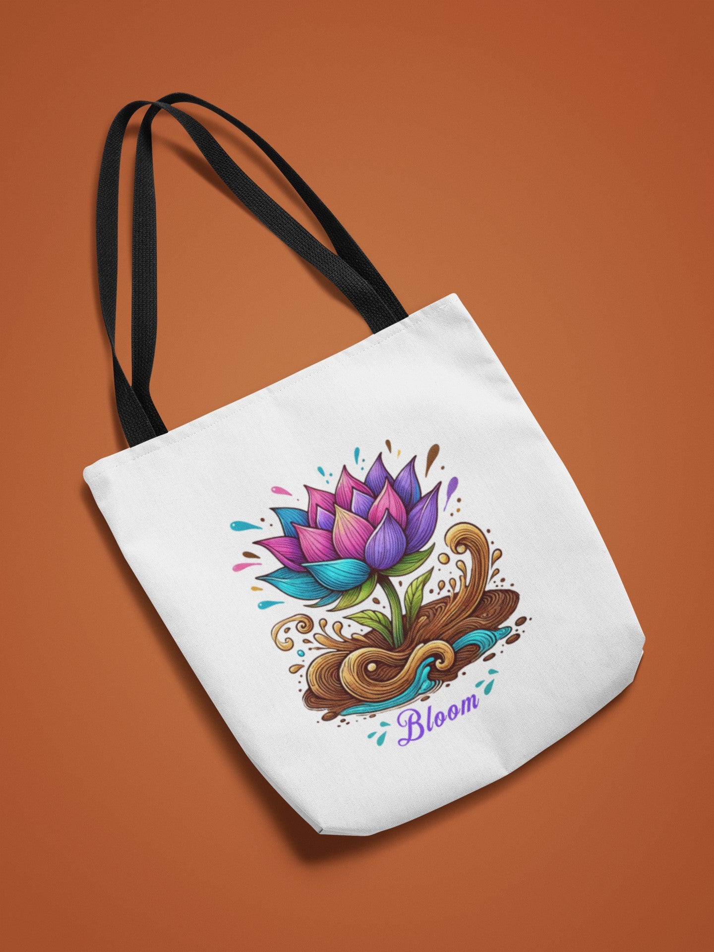 Lotus Flower "Bloom" Inspirational Tote Bag