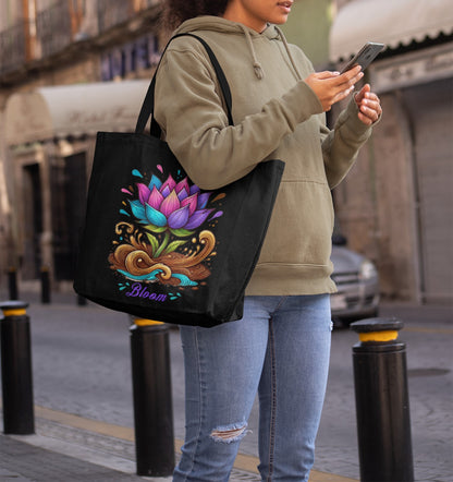 Lotus Flower "Bloom" Inspirational Tote Bag